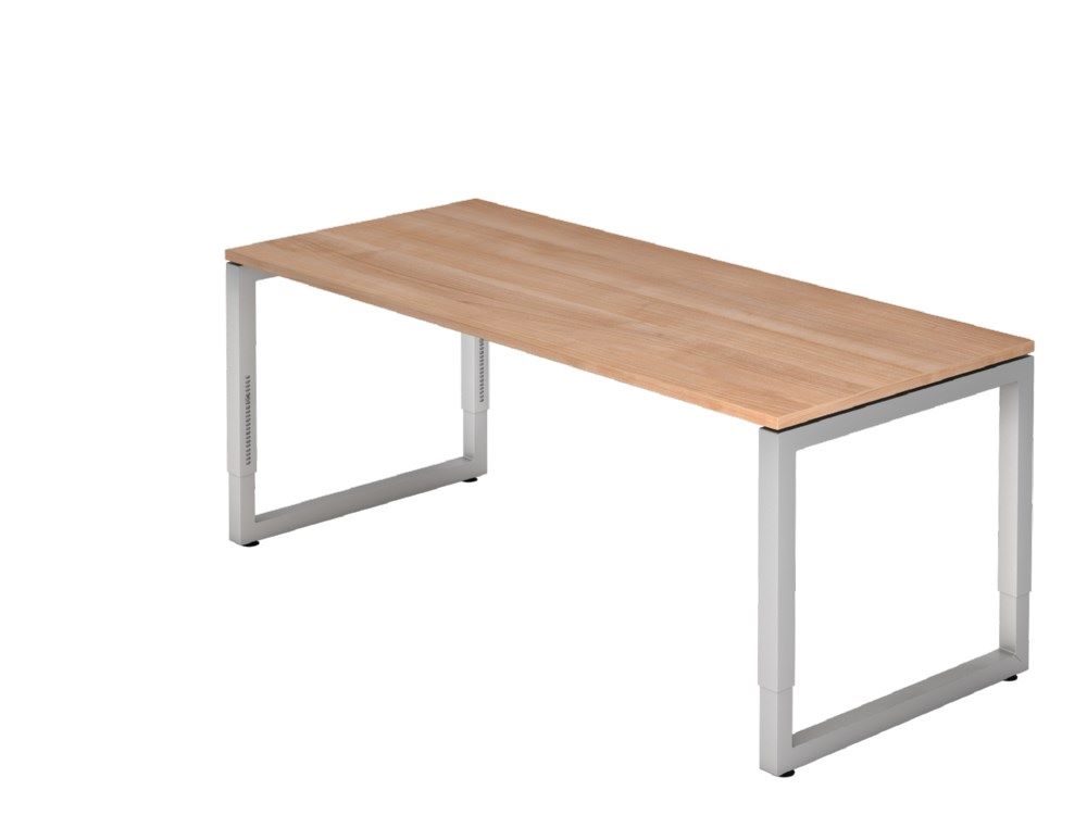 Produktbild Hammerbacher Schreibtisch O-Fuß eckig 180 x 80 cm Nussbaum