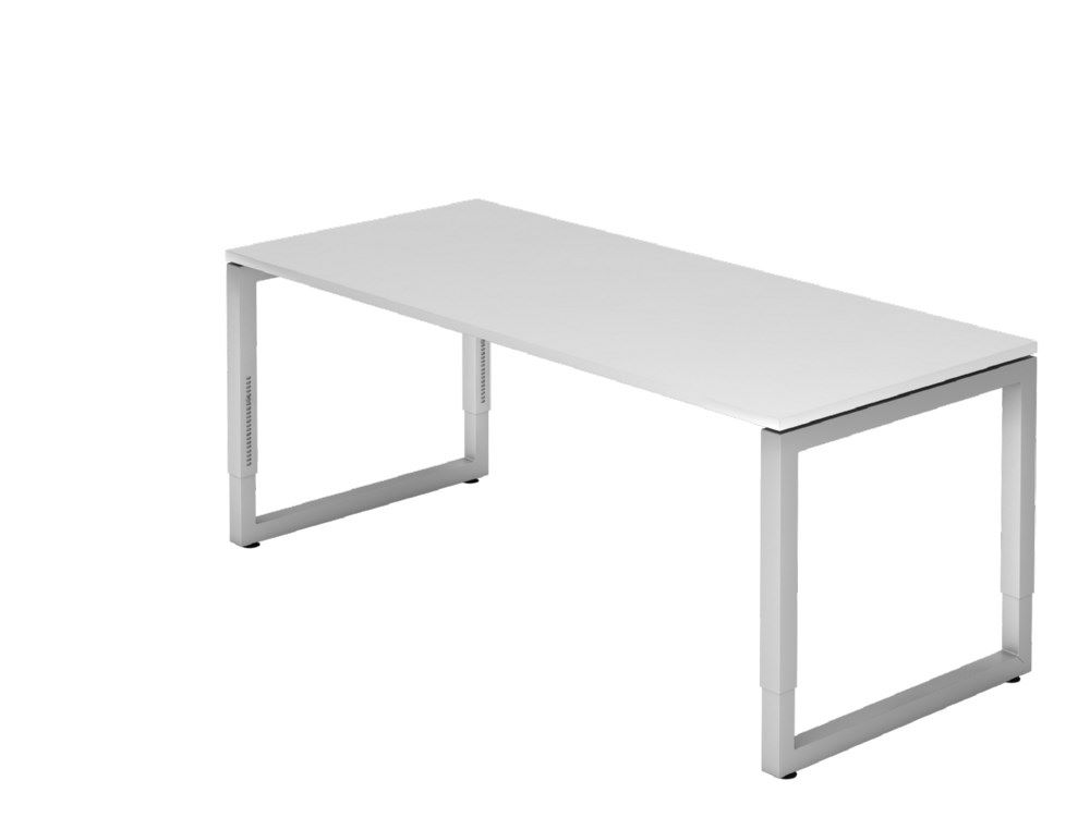 Produktbild Hammerbacher Schreibtisch RS19 O-Fuß eckig 180 x 80 cm Weiß