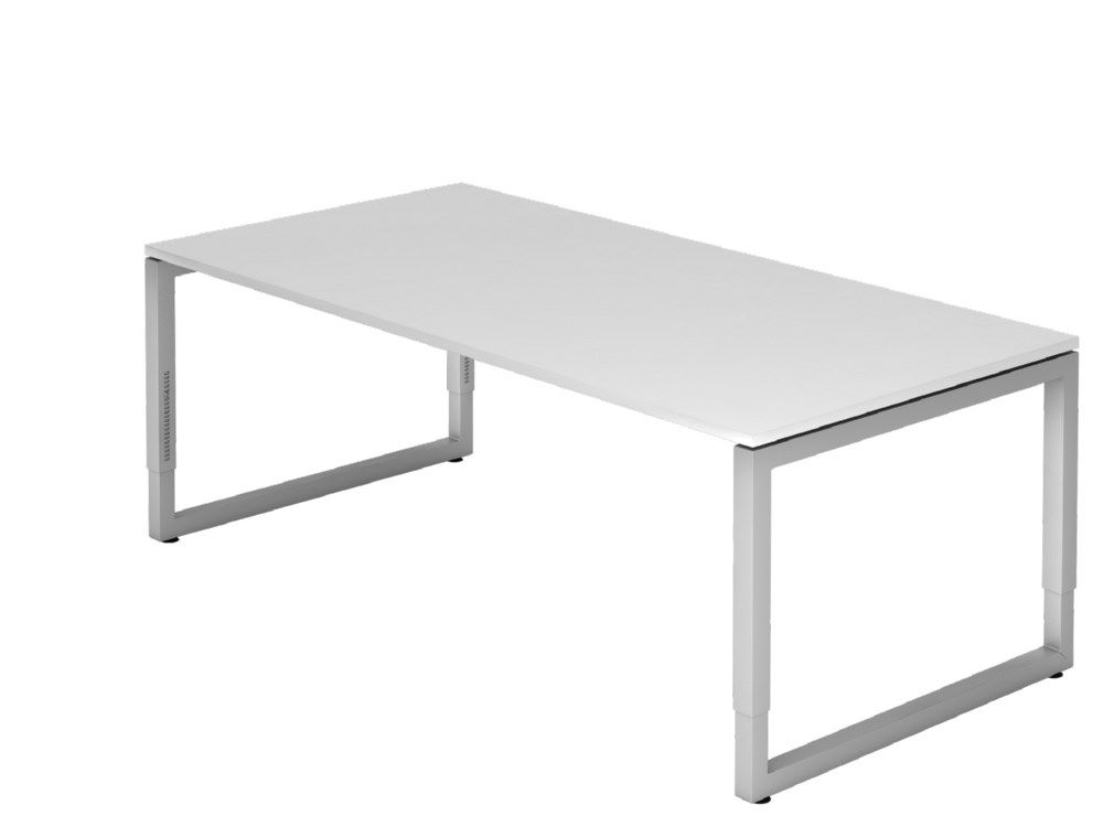 Produktbild Hammerbacher Schreibtisch O-Fuß eckig 200 x 100 cm Weiß