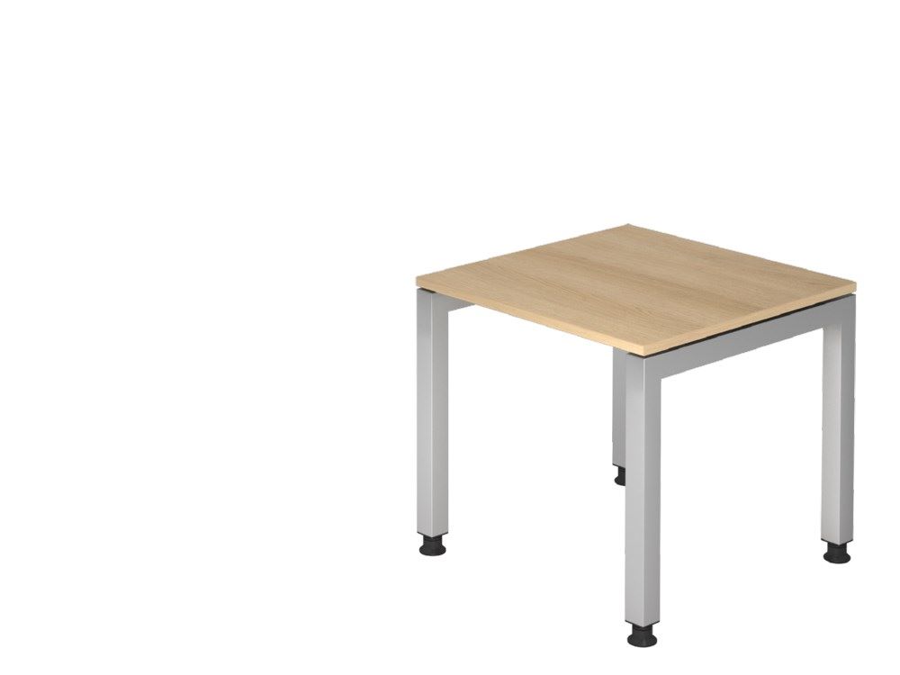 Produktbild Hammerbacher Schreibtisch U-Fuß eckig 80 x 80 cm Eiche Arbeitshöhe 68 - 76 cm