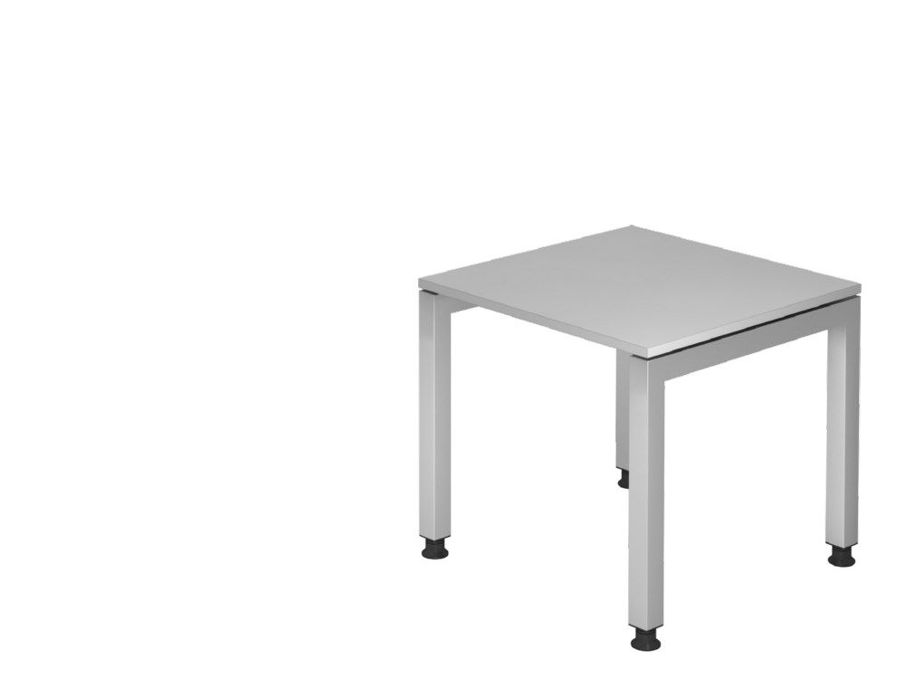 Produktbild Hammerbacher Schreibtisch U-Fuß eckig 80 x 80 cm Grau Arbeitshöhe 68 - 76 cm