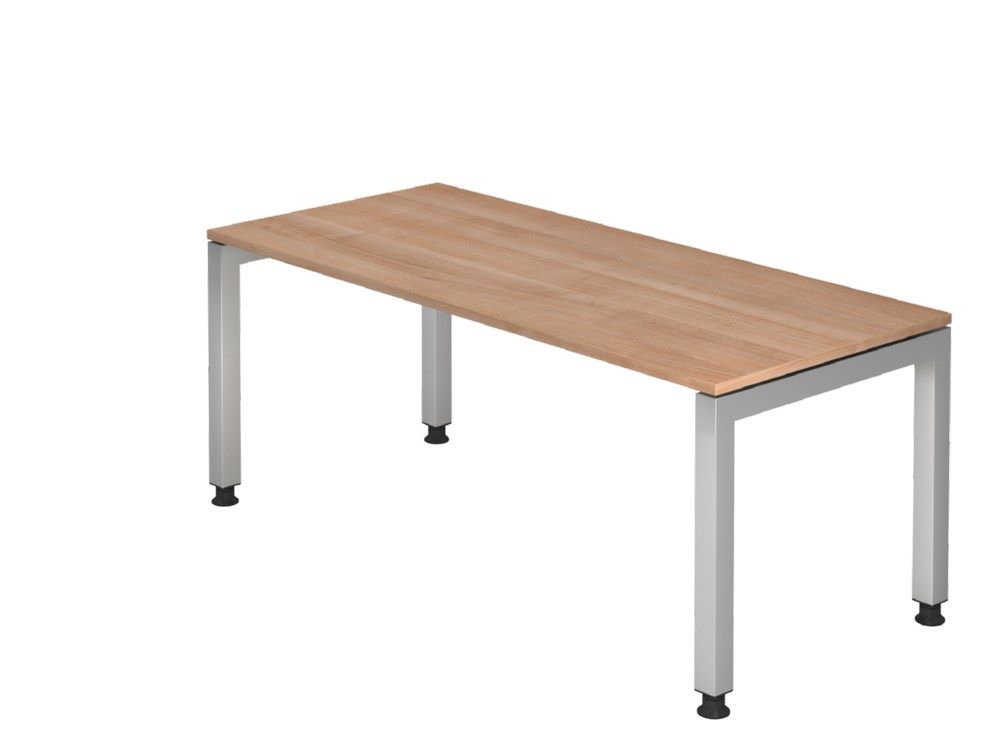Produktbild Hammerbacher Schreibtisch U-Fuß eckig 180 x 80 cm Nussbaum