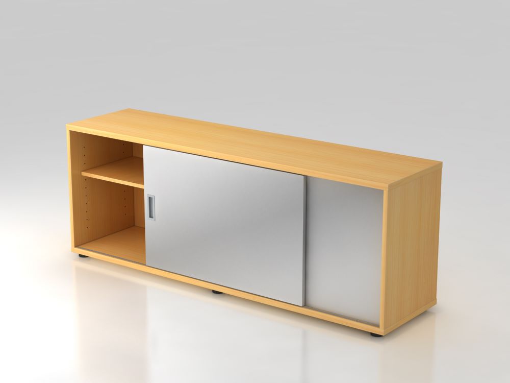 Produktbild Hammerbacher Sideboard 160 x 40 x 59,6 cm 1,5OH Buche und Silber