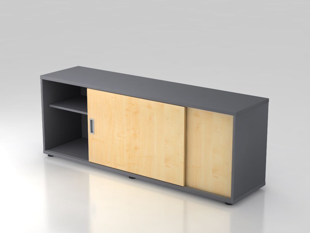 Produktbild Hammerbacher Sideboard 1,5OH Graphit Ahorn 160 x 40 x 59,6 cm