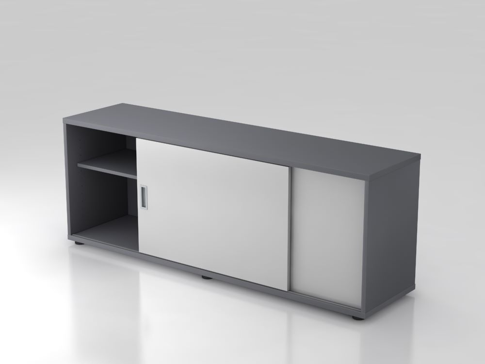 Produktbild Hammerbacher Sideboard beidseitig nutzbar 160 x 40 x 59,6 cm Graphit Grau