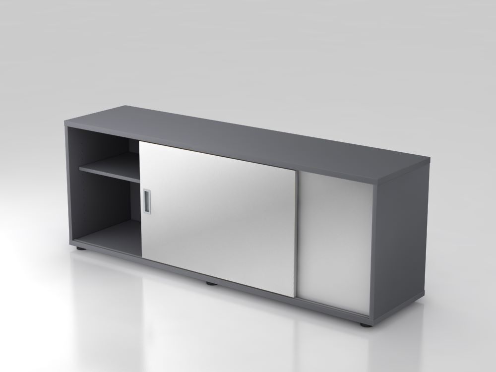 Produktbild Hammerbacher Sideboard 1,5OH Schiebetür in Siilber 160 x 40 x 59,6 cm