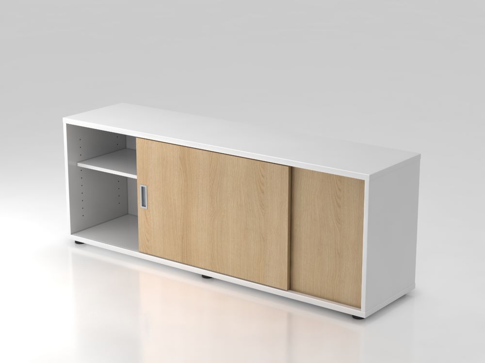 Produktbild Hammerbacher Sideboard 1,5OH 160 x 40 x 59,6 cm Weiß Eiche