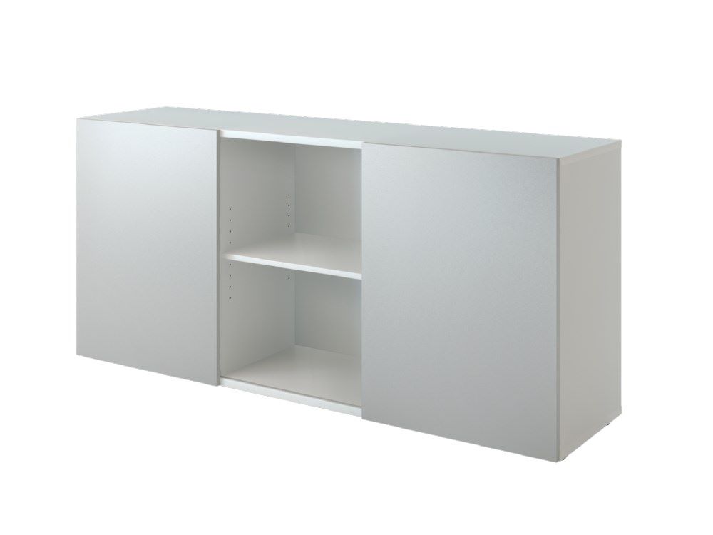 Produktbild Hammerbacher Sideboard 2 OH mit Schiebetüren Breite 160 cm Weiß / Silber