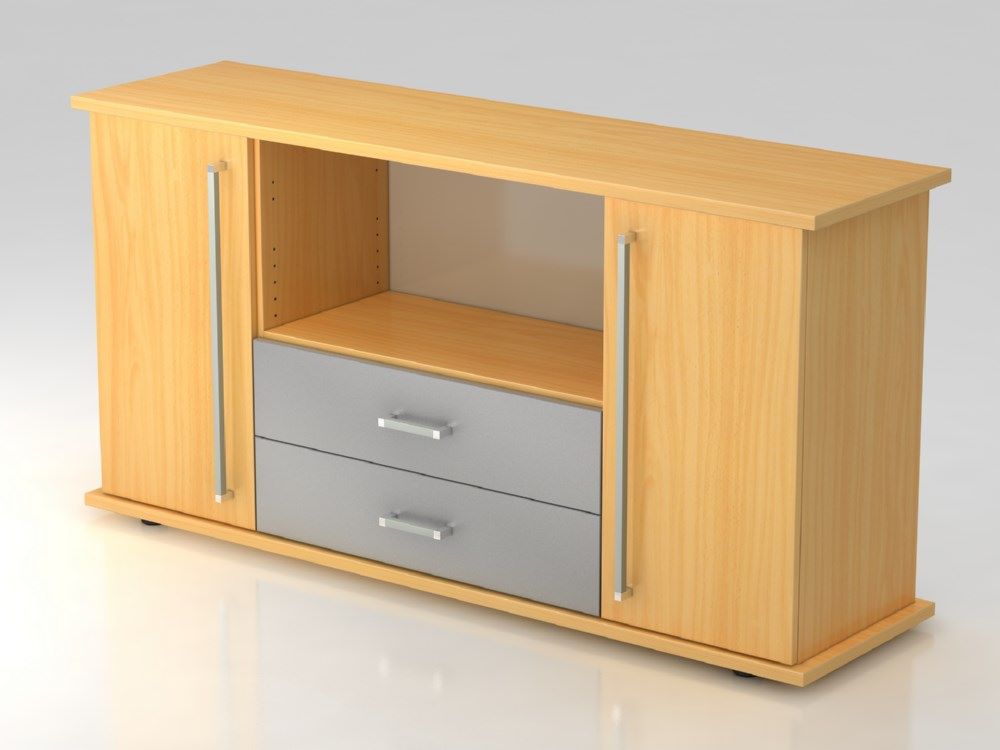 Produktbild Hammerbacher Sideboard 2 Türen 2 Schubkasten CE in Buche / Buche