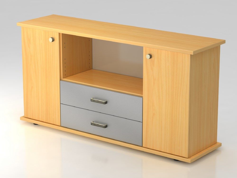 Produktbild Hammerbacher Sideboard 2 Türen 2 Schubkasten SG Buche / Buche