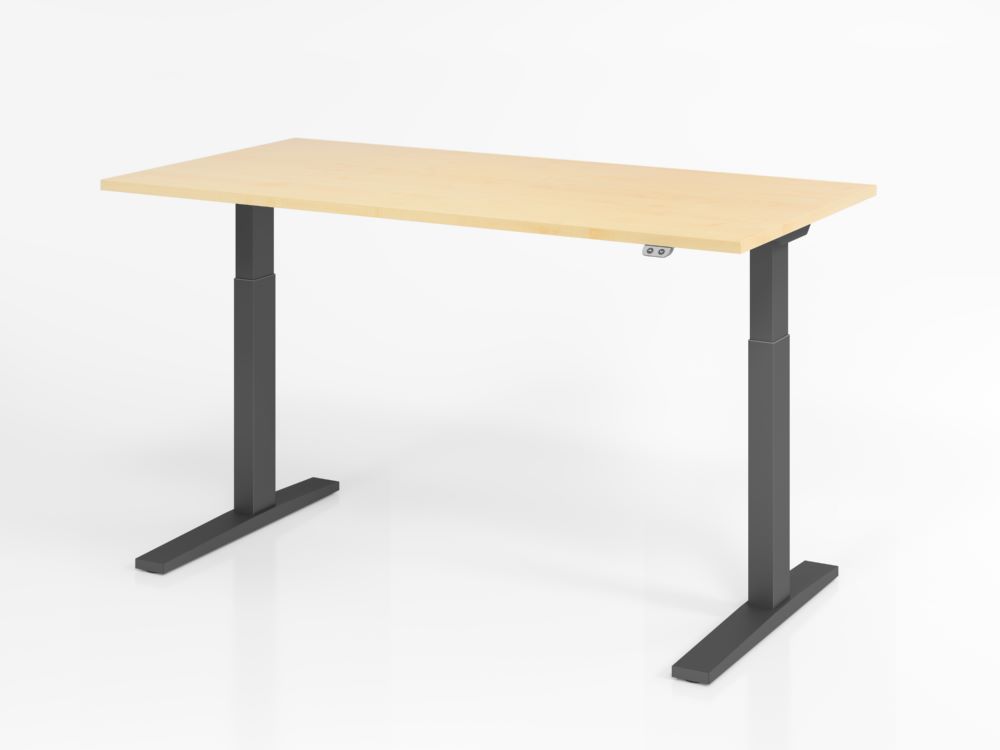 Produktbild Hammerbacher Sitz-Steh-Schreibtisch XMKA16 160 x 80 cm Ahorn