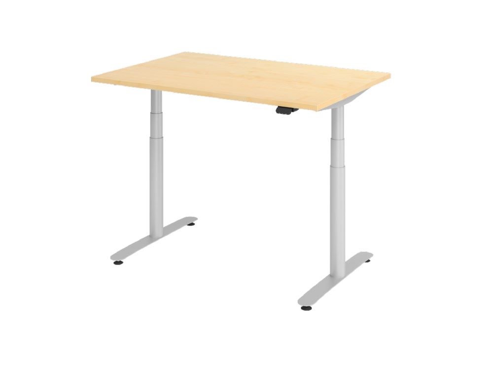 Produktbild Hammerbacher Sitz-Steh-Schreibtisch 120 x 80 cm Ahorn