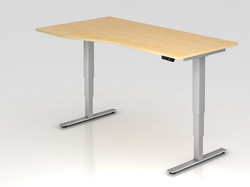 Produktbild Hammerbacher Sitz-Steh-Schreibtisch 180 x 100 / 80cm Ahorn elektrisch höhenverstellbar