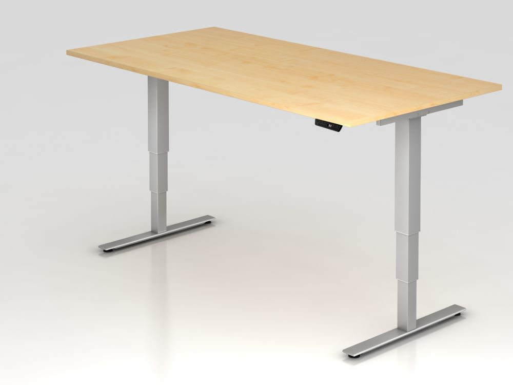 Produktbild Hammerbacher Sitz Steh Schreibtisch Arbeitshöhe 63,5 -128,5 cm Ahorn