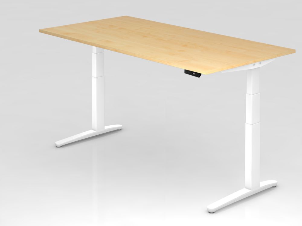 Produktbild Hammerbacher Sitz-Steh-Schreibtisch 200 x 100 cm Ahorn Elektroantrieb 2-stufig