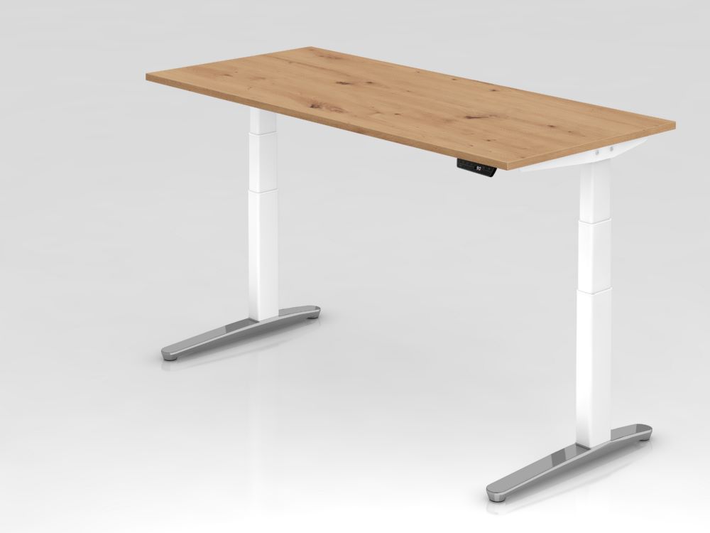 Produktbild Hammerbacher Sitz-Steh-Schreibtisch 180 x 80 cm Elektroantrieb 2-stufig höhenverstellbar