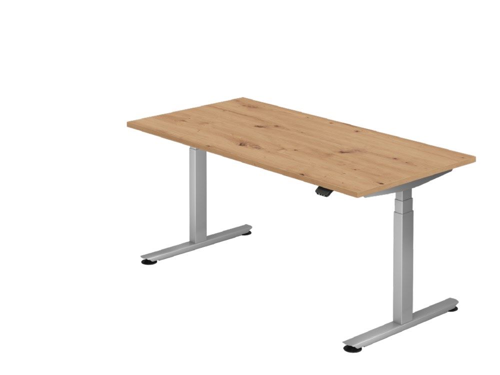 Produktbild Hammerbacher Sitz-Steh-Schreibtisch VXDLB16 160 x 80 cm Asteiche Elektroantrieb 2 stufig