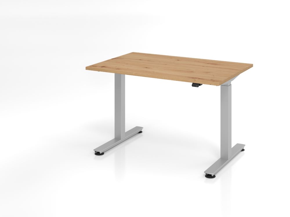 Produktbild Hammerbacher Sitz-Steh Schreibtisch XMST12 120 x 80 cm Asteiche höhenverstellbar