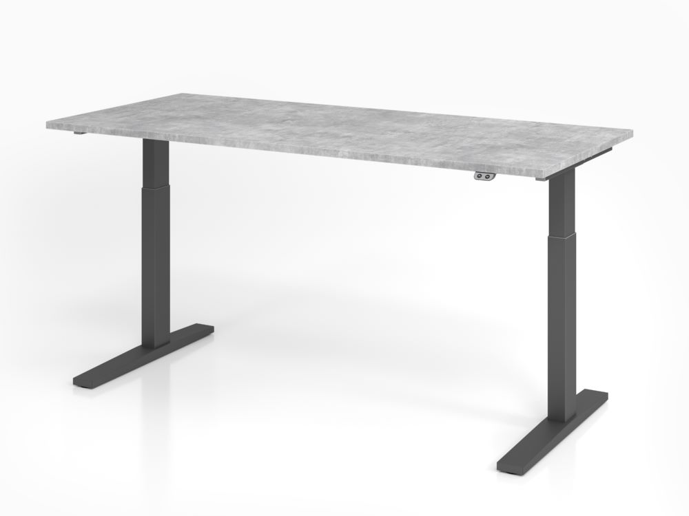 Produktbild Hammerbacher Sitz Steh XMKA19 Schreibtisch höhenverstellbar 180 x 80 cm Beton