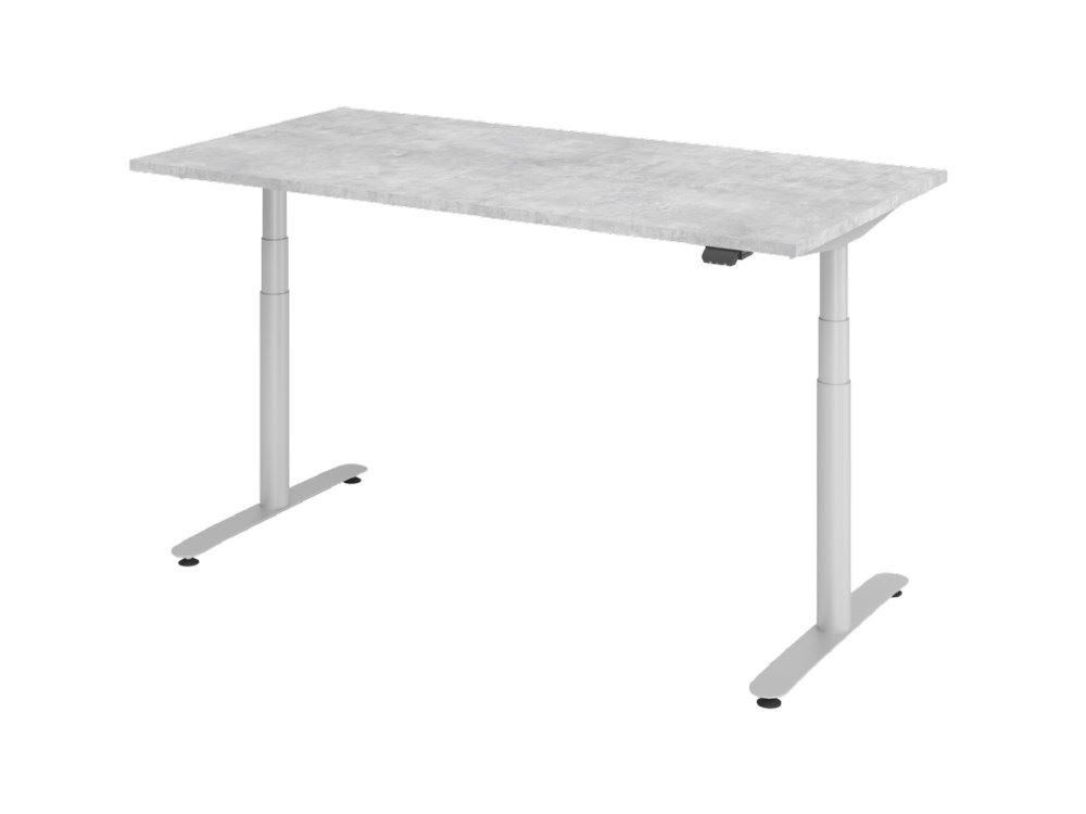 Produktbild Hammerbacher Sitz-Steh-Schreibtisch 160 x 80 cm Beton Elektroantrieb 2-stufig