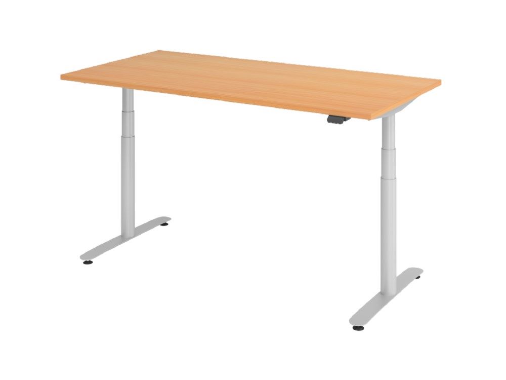 Produktbild Hammerbacher Sitz-Steh-Schreibtisch XDLR16 160 x 80 cm Buche Elektroantrieb 2-stufig