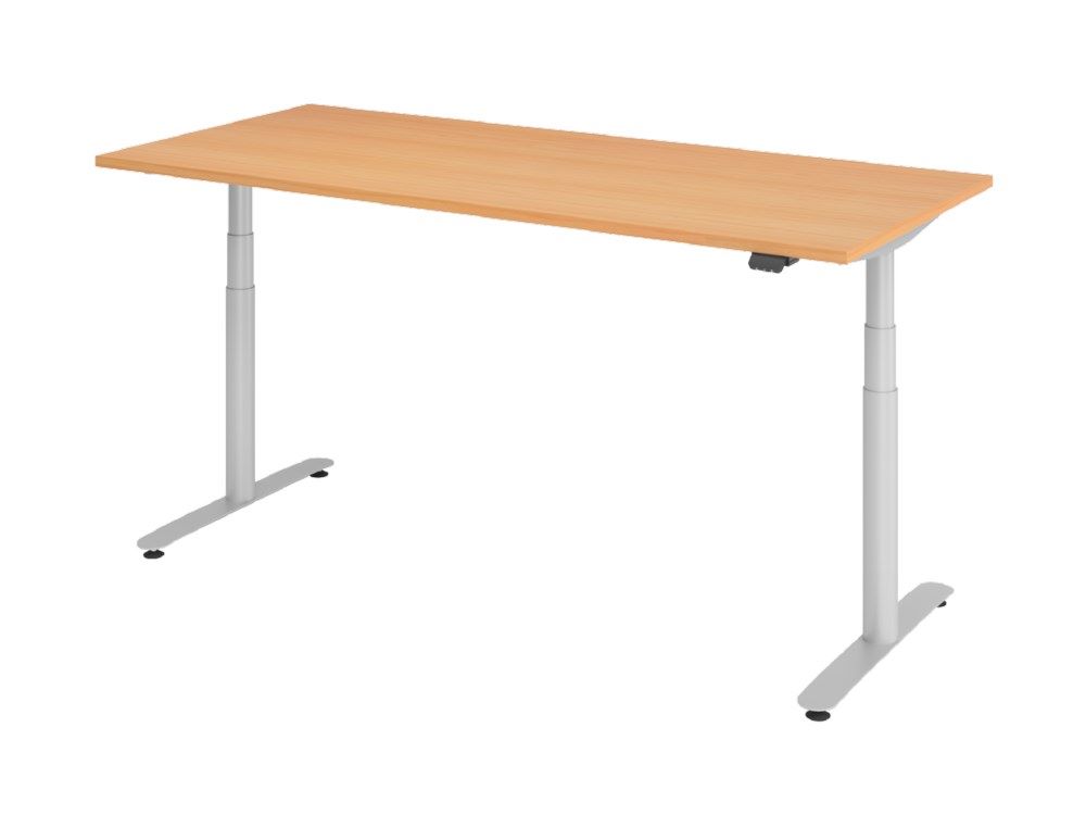 Produktbild Hammerbacher XDLR19 Sitz-Steh-Schreibtisch 180 x 80 cm Buche Elektroantrieb 2-stufig