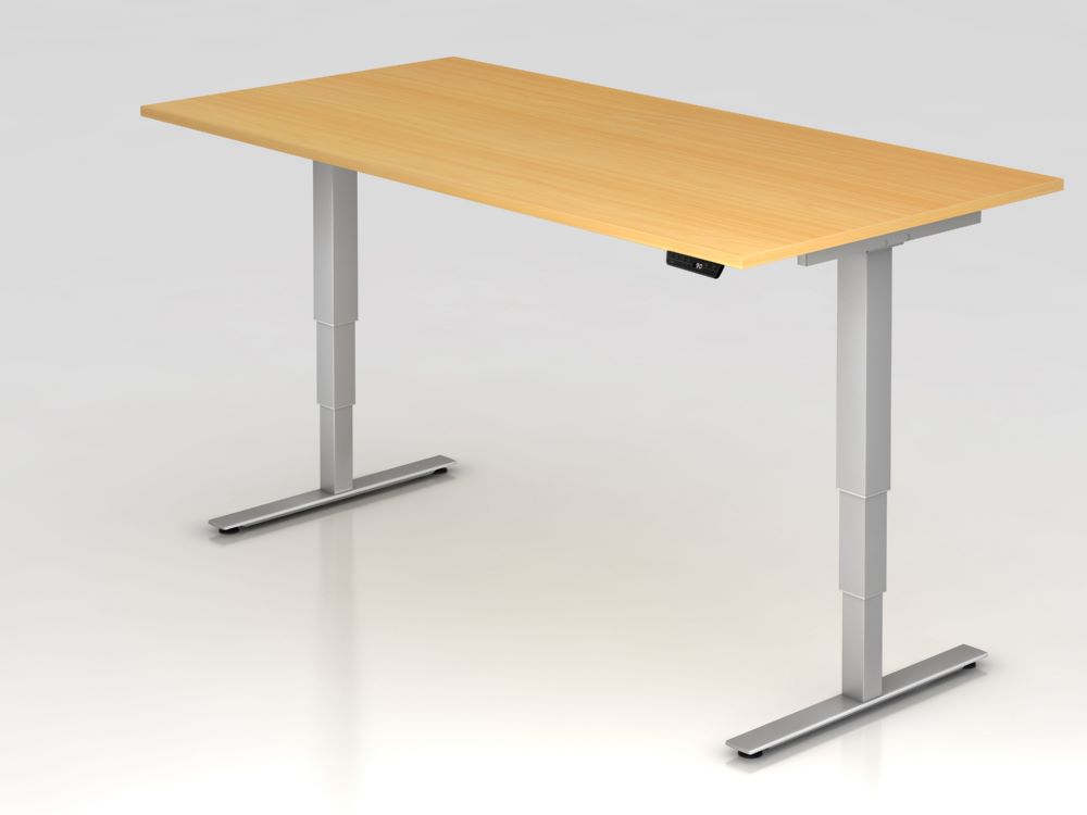 Produktbild Hammerbacher Sitz-Steh-Schreibtisch XDSM2E 200 x 100 cm Buche Elektroantrieb 2-stufig