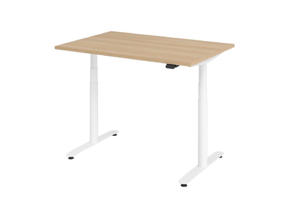 Produktbild Hammerbacher Sitz-Steh-Schreibtisch 120 x 80 cm Eiche