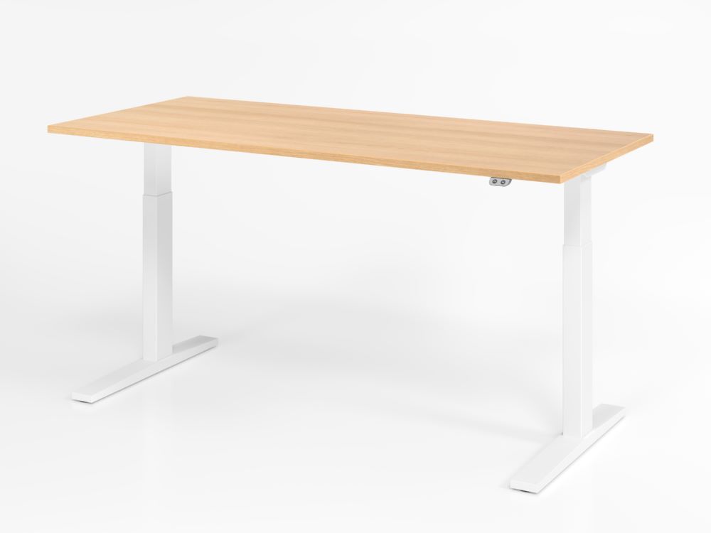 Produktbild Hammerbacher Sitz Steh Schreibtisch 180 x 80 cm Eiche 25 mm Elektroantrieb 1-stufig