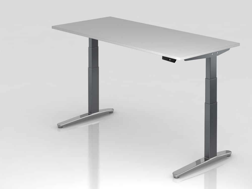 Produktbild Hammerbacher Sitz-Steh-Schreibtisch XBHM19 180 x 80 cm Platte 25 mm