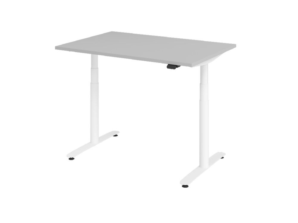Produktbild Hammerbacher Sitz-Steh-Schreibtisch 120 x 80 cm Grau