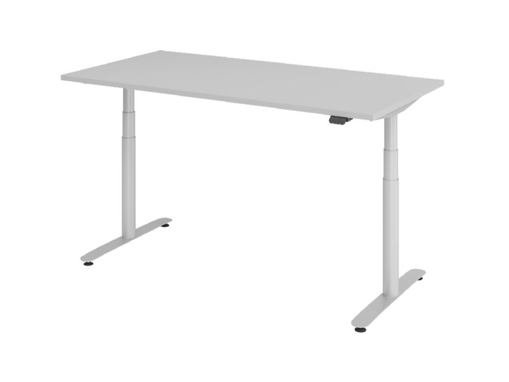 Produktbild Hammerbacher Sitz-Steh-Schreibtisch 160 x 80 cm Grau