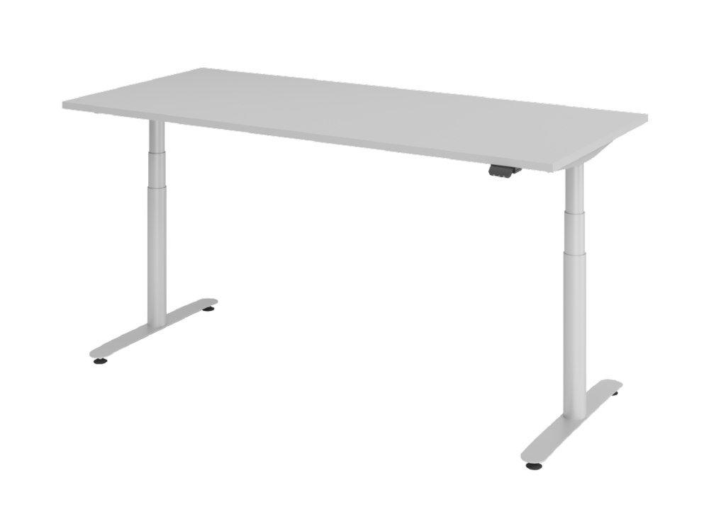 Produktbild Hammerbacher XDLR19 Elektroantrieb 2 stufig Sitz-Steh-Schreibtisch 180 x 80 cm Grau