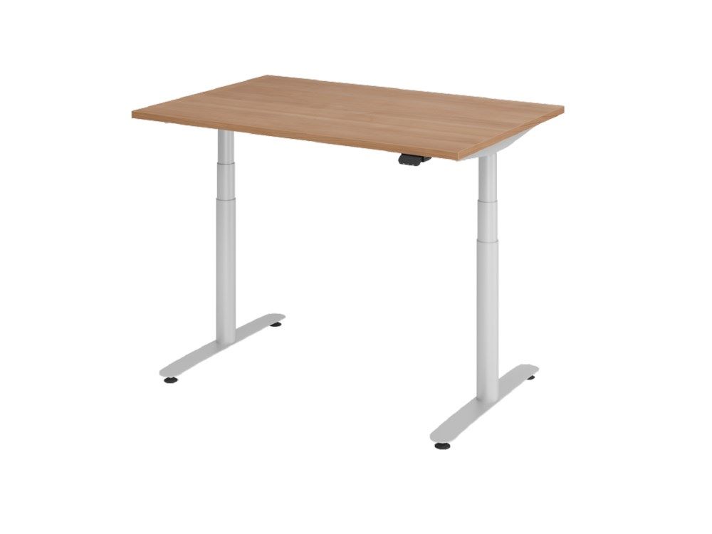 Produktbild Hammerbacher Sitz-Steh-Schreibtisch XDLR12 120 x 80 cm Nussbaum