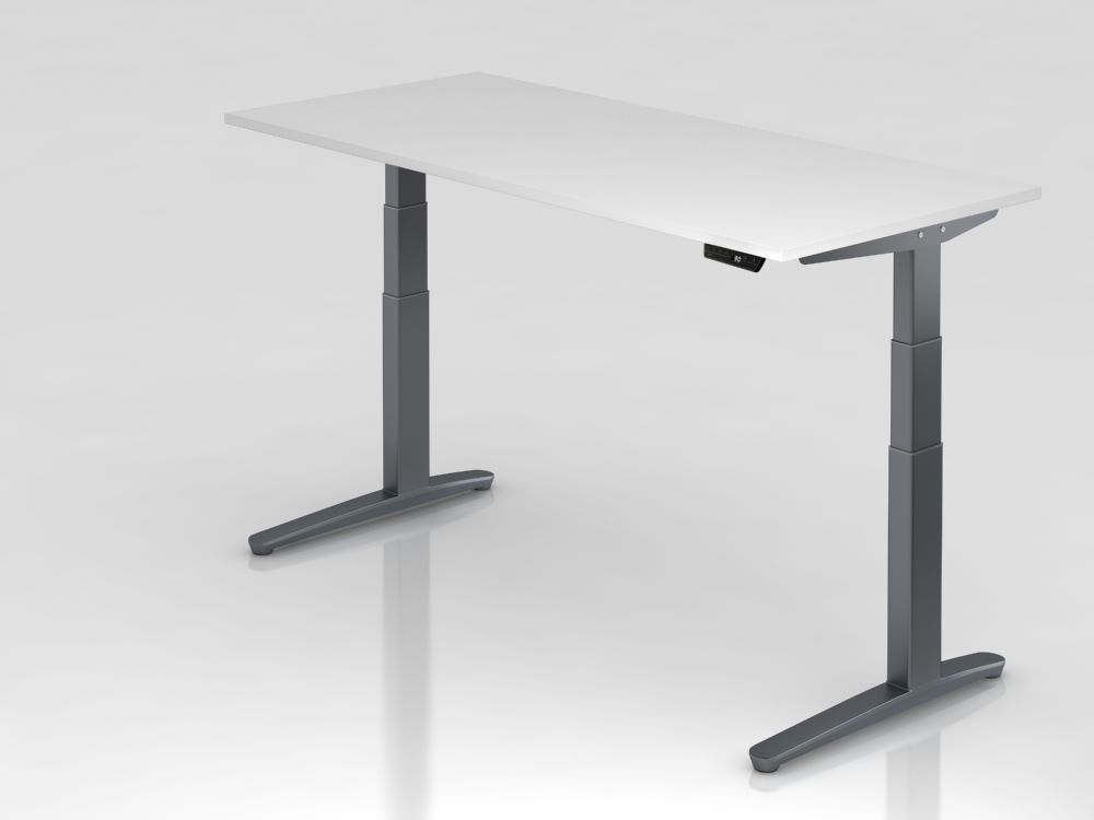 Produktbild Hammerbacher Sitz-Steh-Schreibtisch 180 x 80 cm Elektroantrieb 2-stufig Höhe 65 - 130 cm