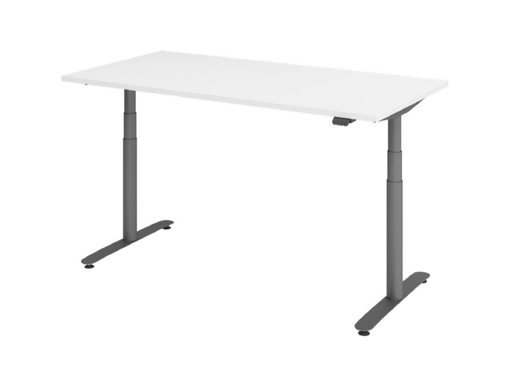 Produktbild Hammerbacher XDLR16 Sitz-Steh-Schreibtisch 160 x 80 cm Weiß