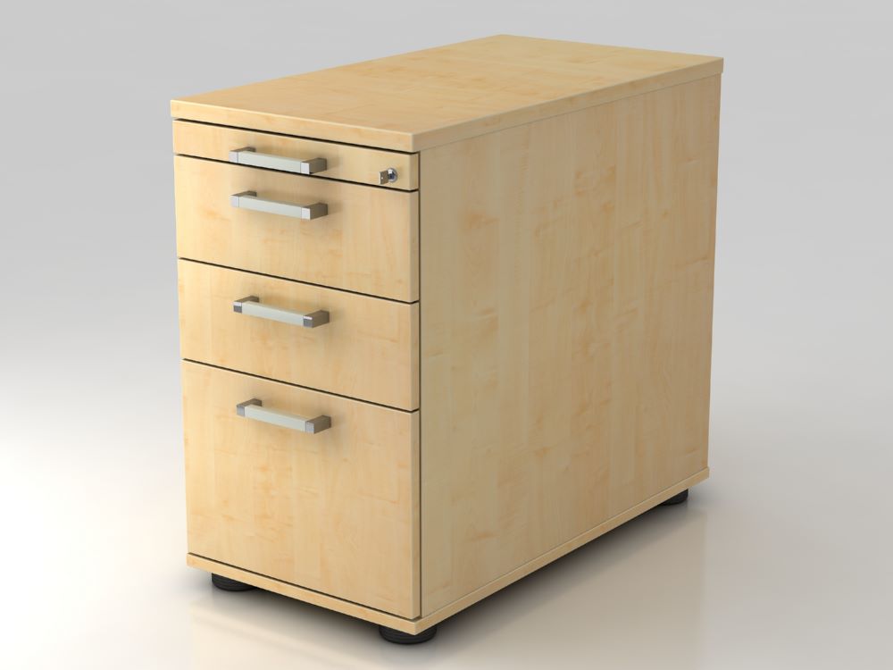 Produktbild Hammerbacher Standcontainer 42,8 x 80 cm mit Hängeregister CE Ahorn