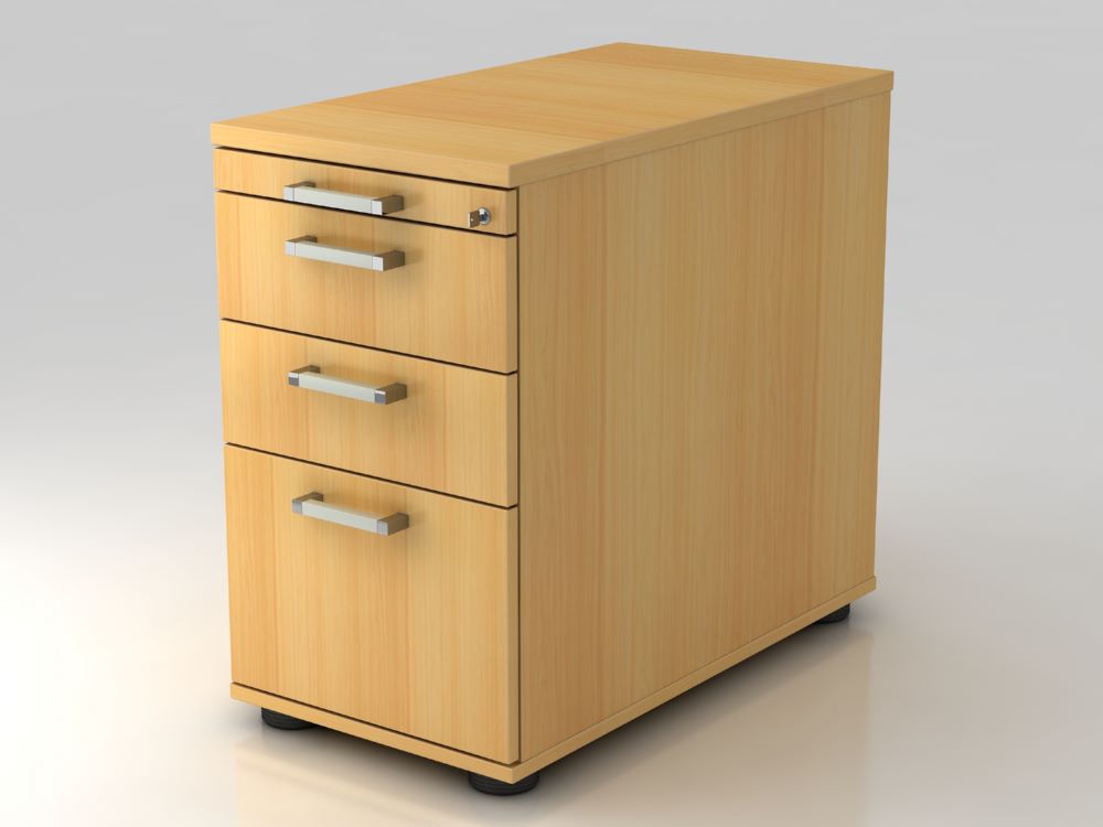 Produktbild Hammerbacher Standcontainer Maße 42,8 x 80 cm 1 Hängeregister CE Buche