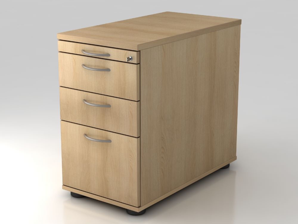 Produktbild Hammerbacher Standcontainer mit Zentralverriegelung 42,8 x 80 cm 2 Schubla BM Eiche