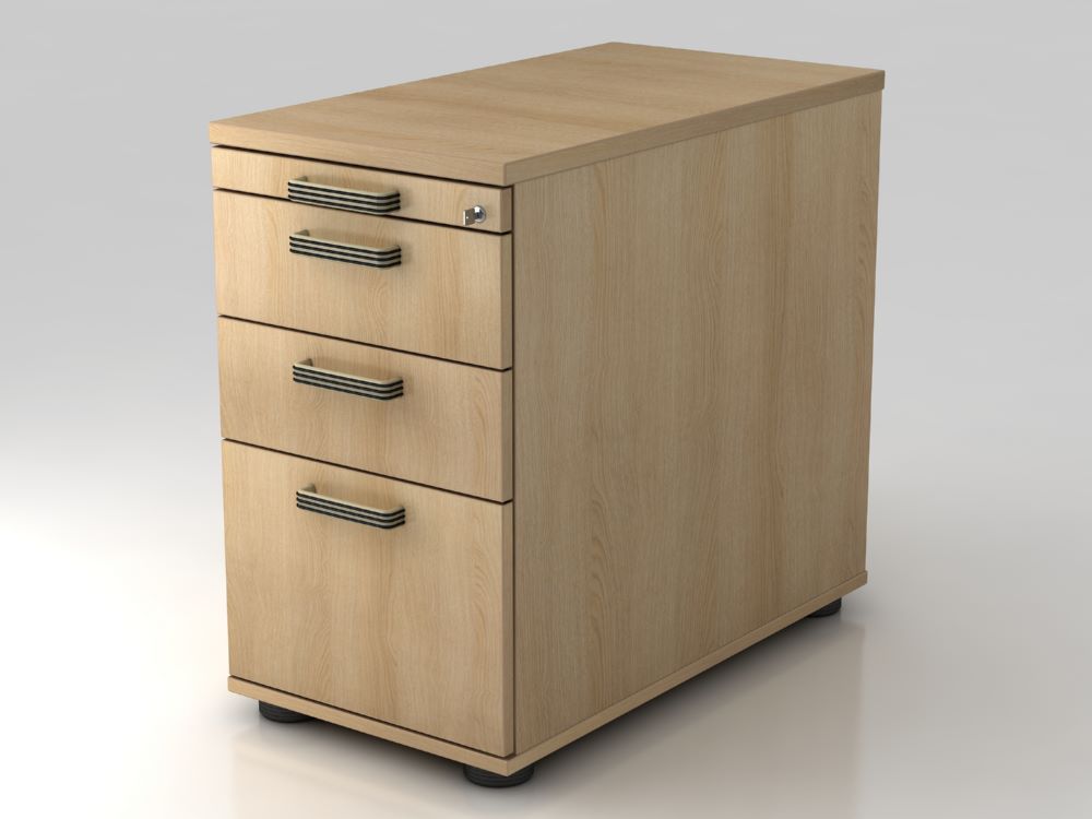 Produktbild Hammerbacher Standcontainer mit Hängekorb für Mappen 42,8 x 80 cm SG Eiche