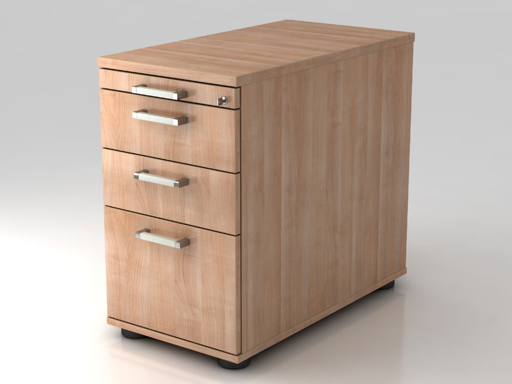 Produktbild Hammerbacher Standcontainer 42,8 x 80 cm 1 Register mit Vollauszug CE Nussbaum