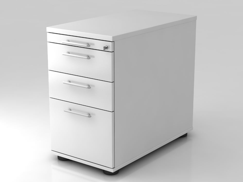 Produktbild Hammerbacher Standcontainer 42,8 x 80 cm mit Auszugssprerre 2 Schubladen Weiß