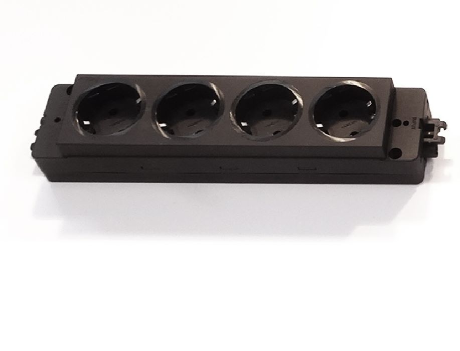 Produktbild Hammerbacher Steckdosenleiste BRD 4 fach schwarz