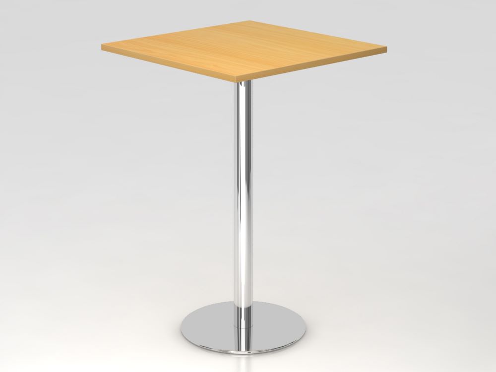 Produktbild Hammerbacher STH08 Stehtisch 80 x 80 cm Buche / Chrom