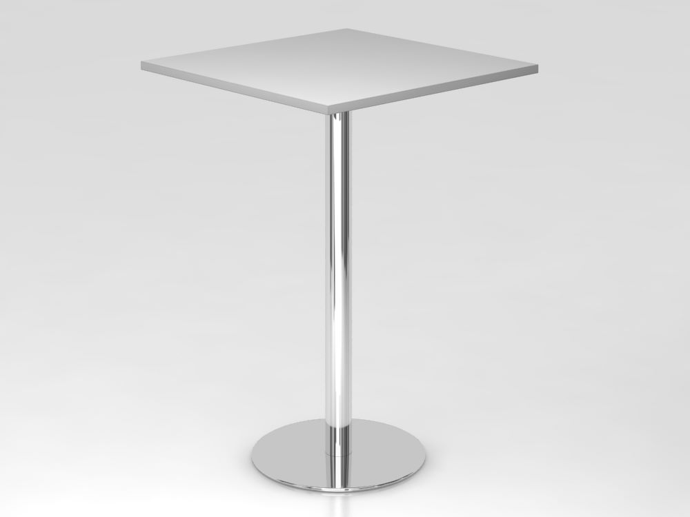 Produktbild Hammerbacher Stehtisch 80 x 80 cm Höhe 111 cm Grau / Chrom