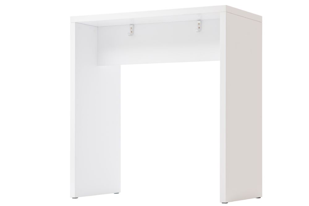 Produktbild Hammerbacher Stehtisch 104 x 50 x 108 cm Weiß 4 x Kleiderhaken unten