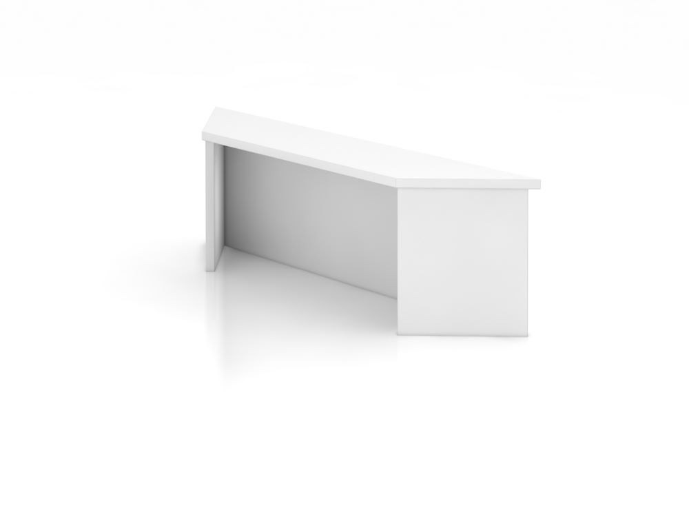 Produktbild Hammerbacher Thekenaufsatz 113 x 32 x 35 cm 1OH Weiß für Eckwinkel 80 x 80 cm