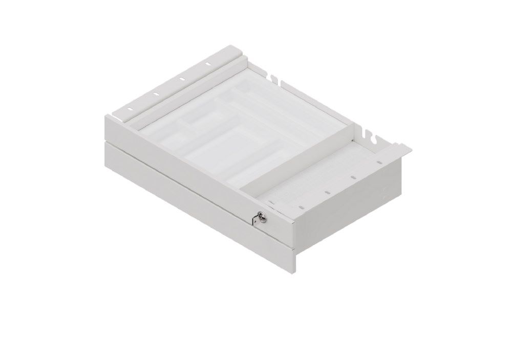 Produktbild Hammerbacher Unterbauschubladen doppel Metall weiß