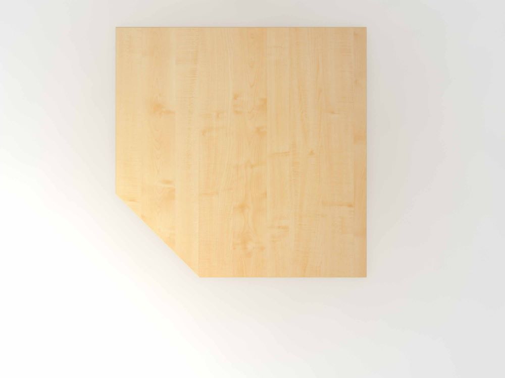 Produktbild Hammerbacher Verkettungsplatte trapezförmig Konsole Ahorn Weiß 2 mm ABS-Kante