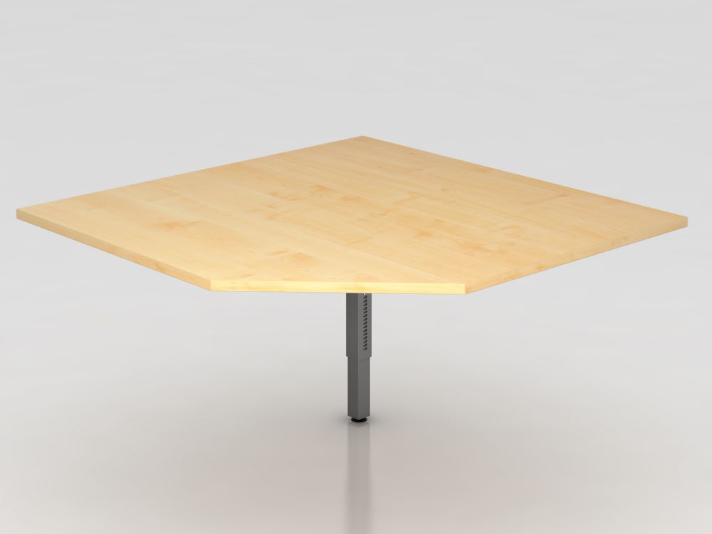 Produktbild Hammerbacher Verkettungsplatte RT12 120 x 120 cm trapezförmig eckig Ahorn Graphi